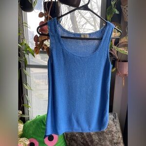 Sigrid Olsen Blue Tank Top